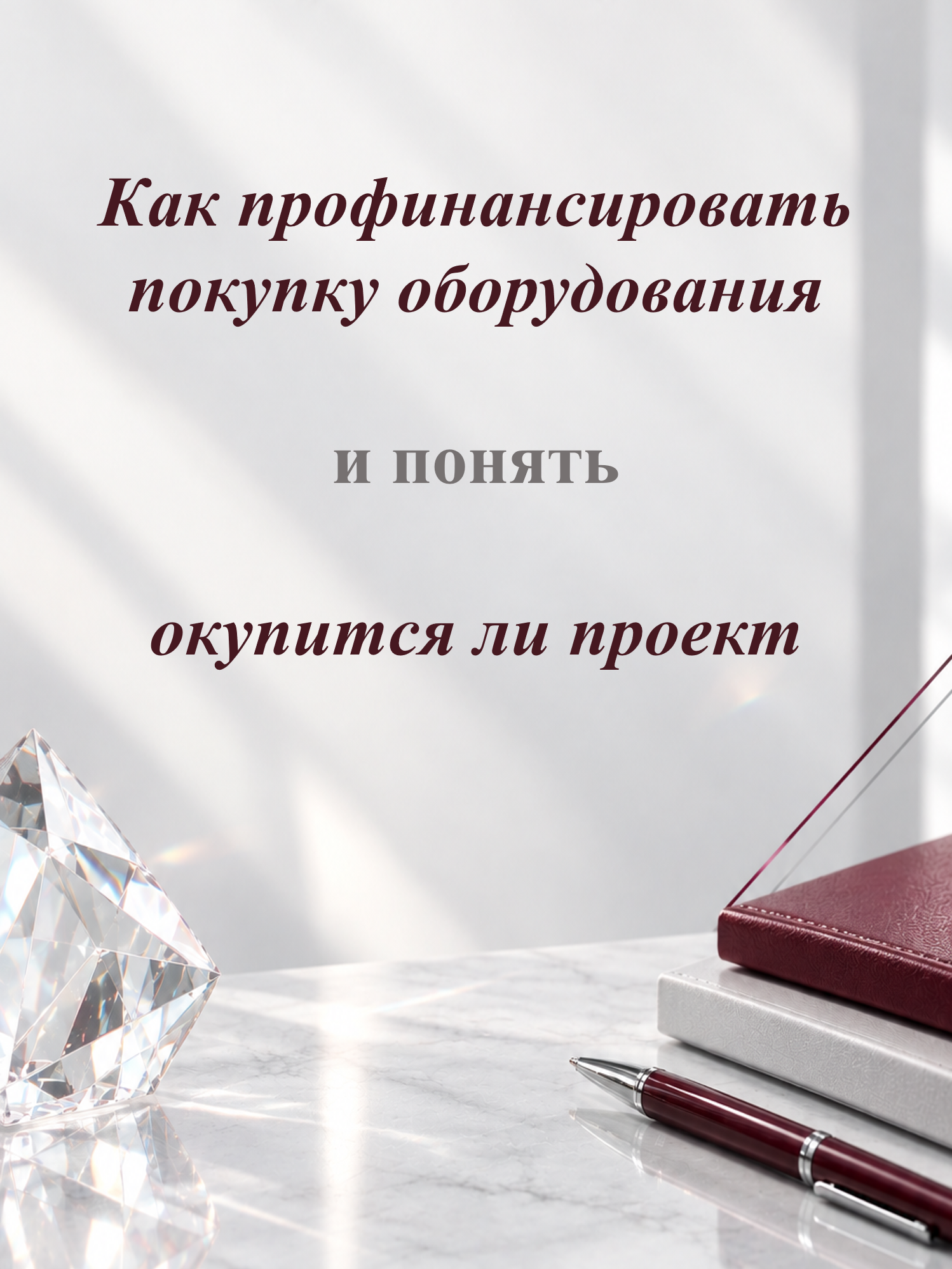 Как профинансировать покупку оборудования и понять, окупится ли проект